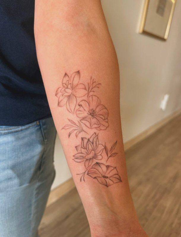 fine line tattoo work at Picosa Ink in Loveland Colorado