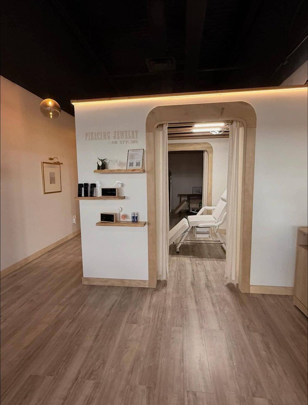 Beauty treatment room hallway at Picosa Ink